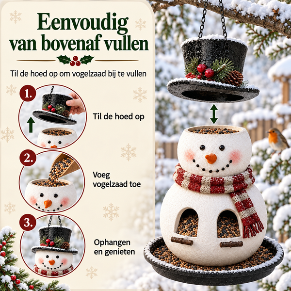 Kerstnestje – Sfeervol Voederhuisje voor Vogels