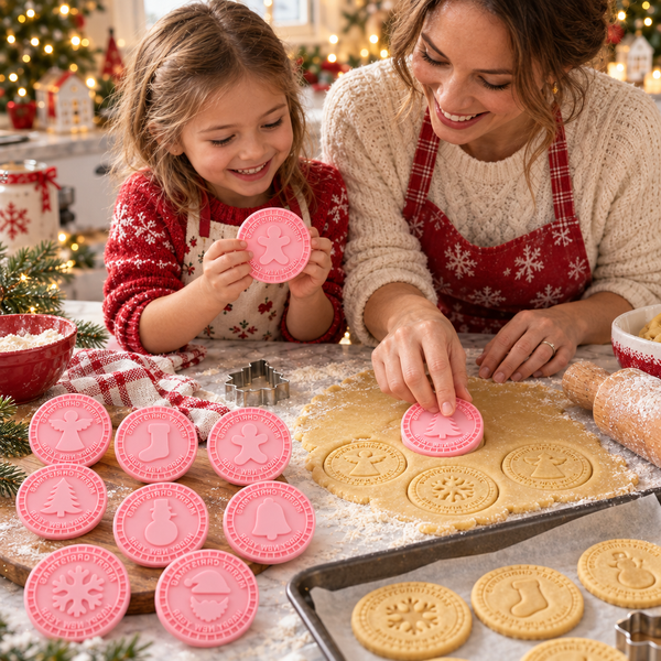 Kerstkoekjesvormen bakset